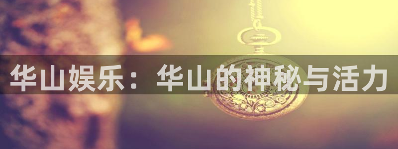 辉达平台电玩网官网入口：华山娱乐：华山的神秘与活力
